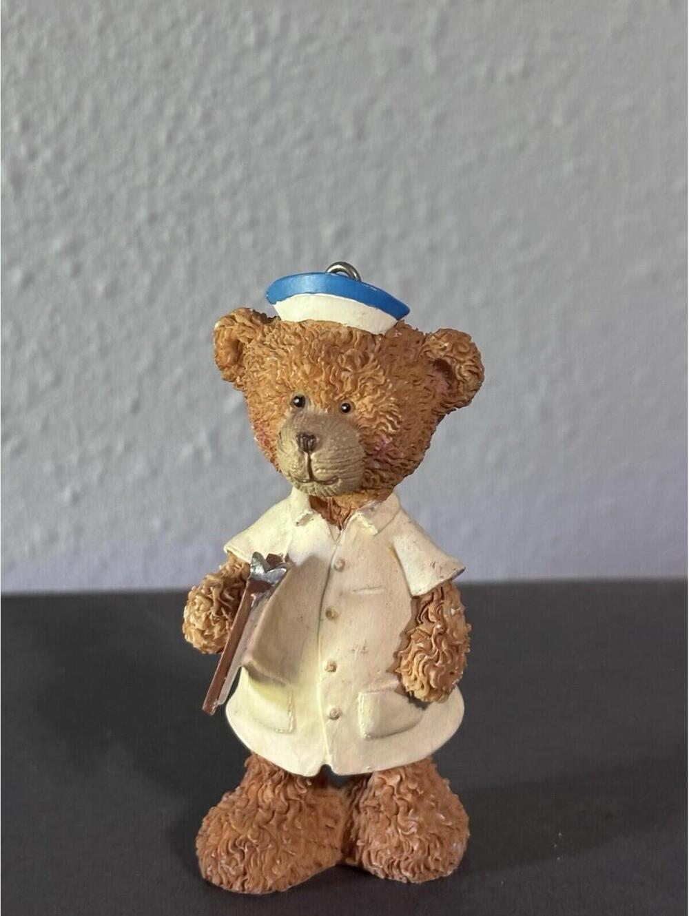 Nurse Doctor Bear Ornament Clipboard